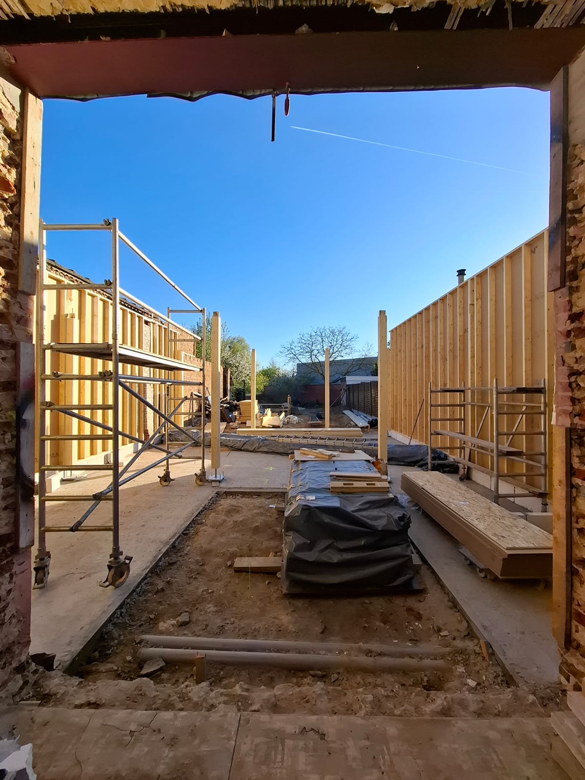 De wanden richten — stap 2
