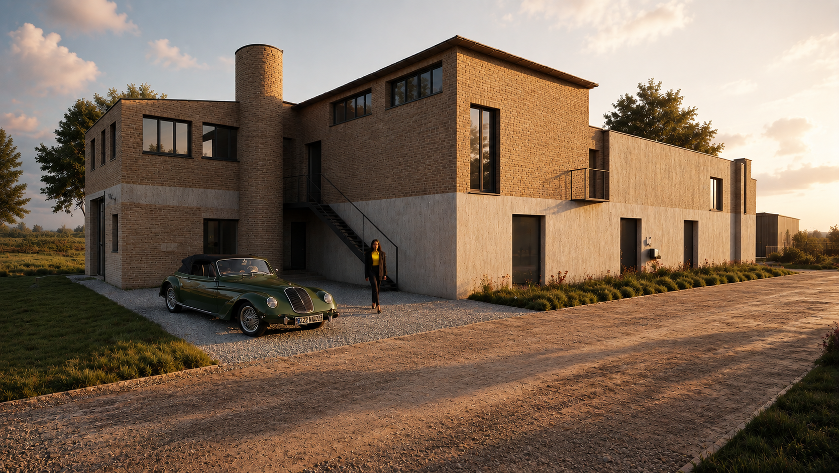 Nieuwe woonfunctie binnen het bestaande bakstenen volume